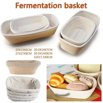 

Oblong European Bread Fermentation Wicker Basket Country Baguette Bread Mass Proof Tasting Baskets Banneton Brotform
