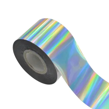 

Laser Silver 1 Rolls Nail Art Transfer Rolls Glitter 120m DIY Craft Adhesive Sticker Decals Manicure TRJY04