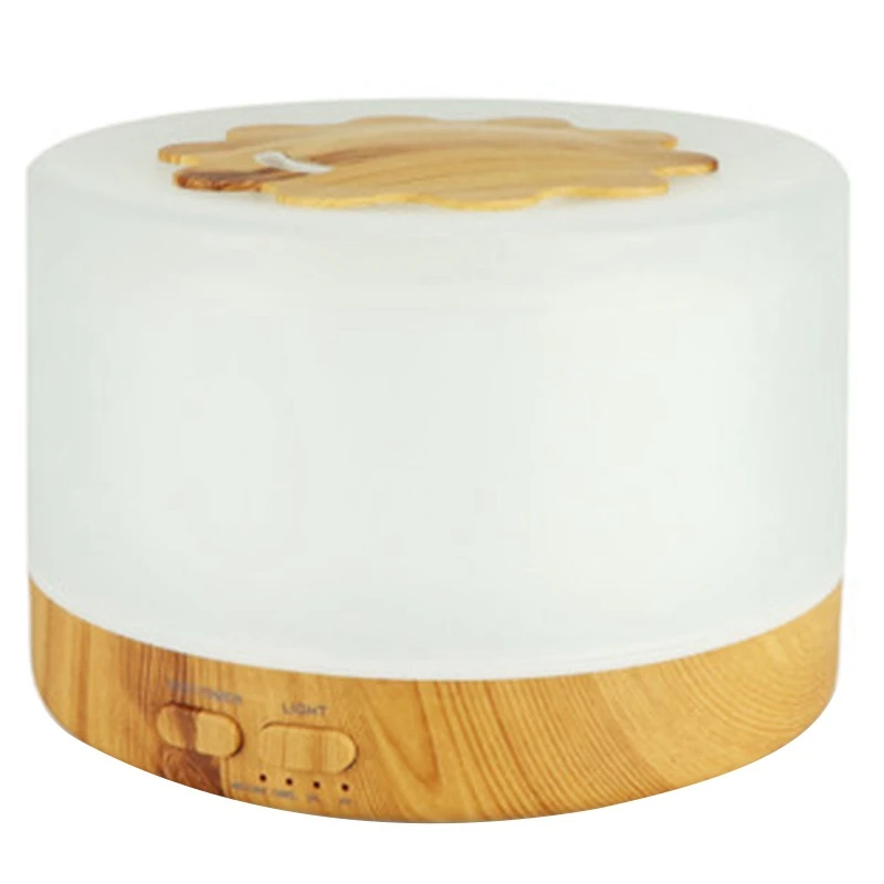 500Ml Ultrasonic Air Humidifier Led Light Wood Grain Essential Oil Diffuser Aromatherapy Mist Maker Au Plug