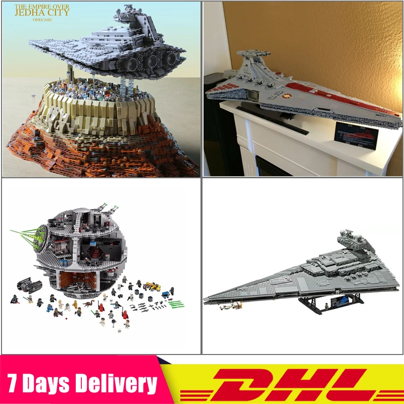 

05063 UCS Death Star Imperial Star Destroyer The Empire Over Jedha City Building Blocks Bricks Toys Gifts 75252 05077 05027