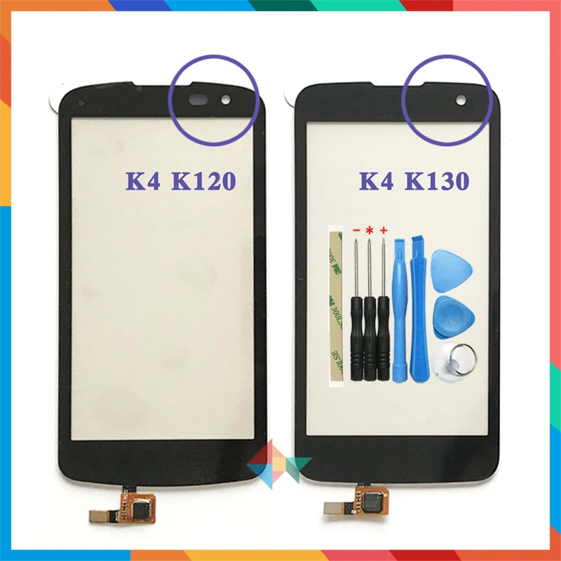 Сенсорный Экран 4 5 дюйма для LG K4 K120 K121 K130 K130E дигитайзер передняя стеклянная