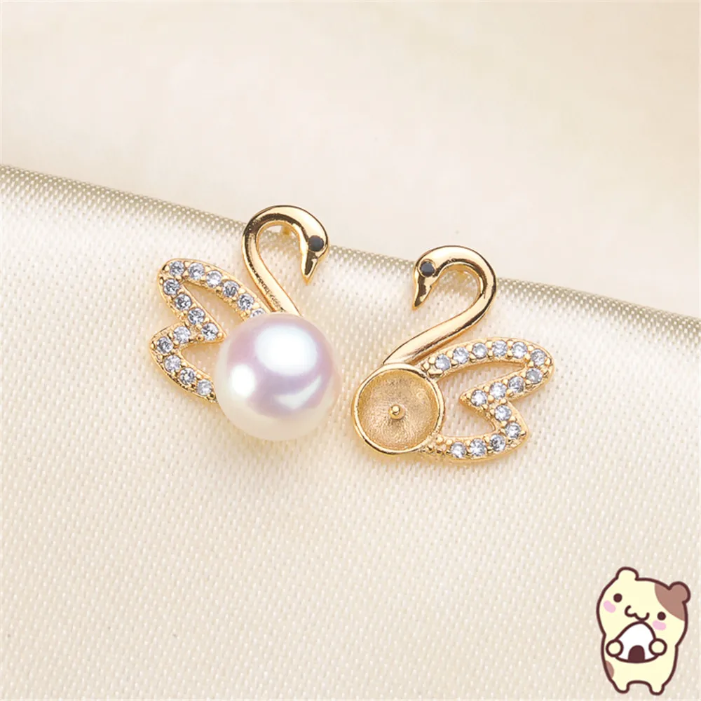 

HOT Pearl Earrings Mountings, Earrings Findings Settings Jewelry Parts Fittings Drop Earrings Accessories,Free Shipping 2019E043