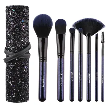 

7Pcs Beauty Makeup Brush Set Blush Powder Foundation Eyeshadow Lip Eyebrow Professional Brushes Kit With Flash Handle