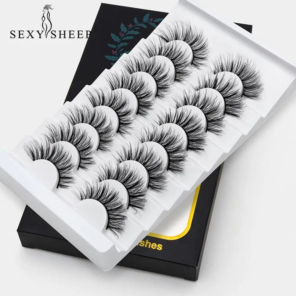 SEXYSHEEP 8 pairs mink Lashes faux Eyelashes False Dramatic Volume Eyelash Extension Christmas false eyelashes | Красота и здоровье