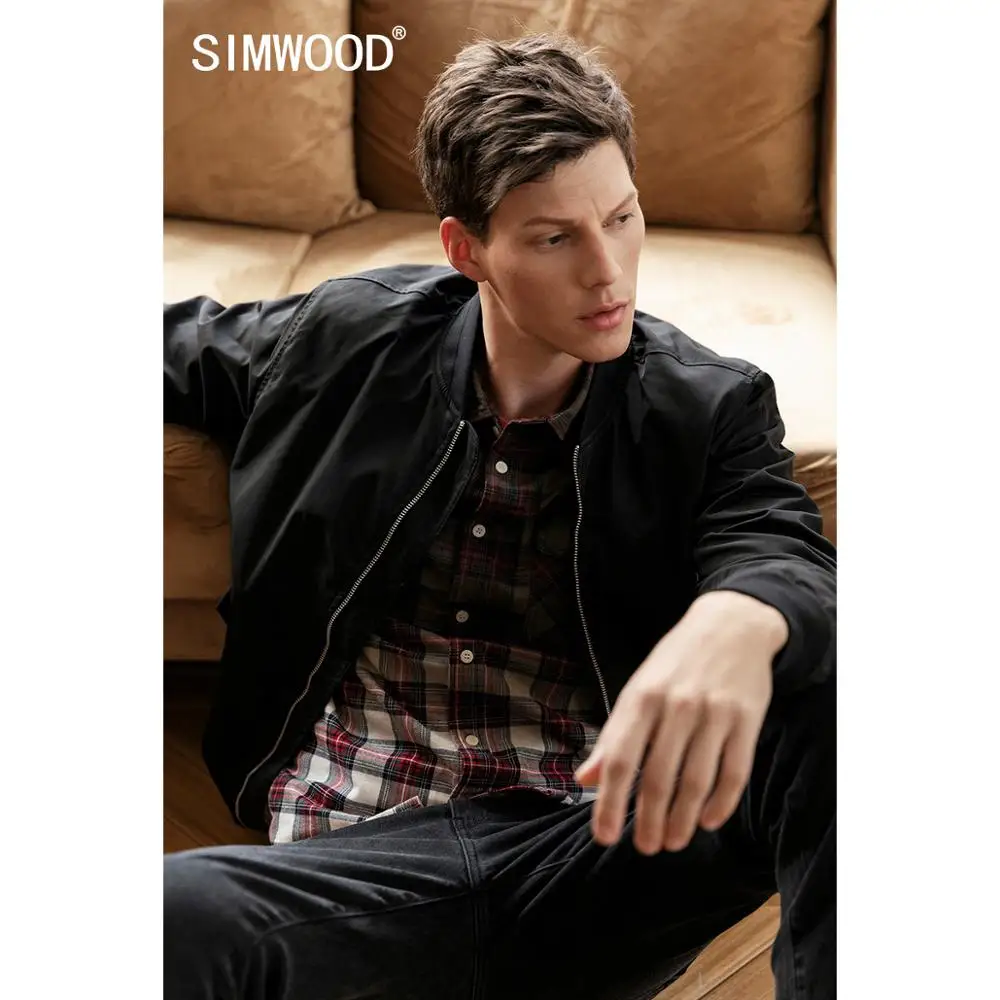 SIMWOOD 2020 новая весенняя мужская куртка с вышивкой сзади и надписью, модные повседневные пальто, брендовая одежда, chaqueta hombre SI980514 SIMWOOD 2020 новая весенняя мужская куртка с вышивкой сзади и надписью, модные повседневные пальто, брендовая одежда, chaqueta hombre SI980514