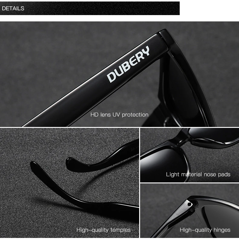 Dubery D181 Polar Vision Поляризованные Ретро спортивные солнцезащитные очки