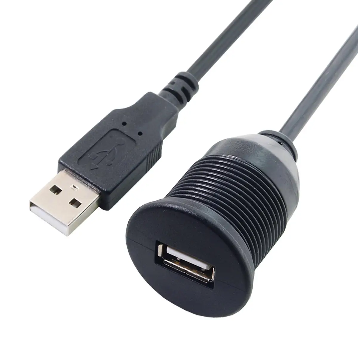 Водонепроницаемый один USB 2,0 удлинитель AUX заподлицо автомобильное крепление Удлинительный кабель 1 м для приборной панели