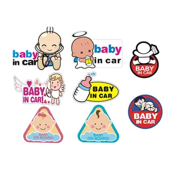 

Creative Baby in car Warning Sticker Reflective Decor Decal Waterproof Car Rear Sticker for Door Glass Window