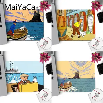 

MaiYaCa The Adventures of Tintin Office Rubber Mouse Pad DIY Design gaming Mouse pad Rug For PC Laptop Notebook Computer 22X18CM