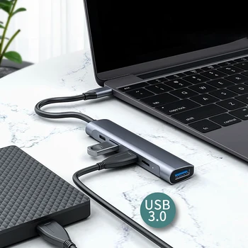 

New 5 in 1 Multi USB Type C Hub PD Power Delivery Port USB 3.0 Ports USB C Hub Adapter for Mac book Pro Thunderbolt USB C HUB
