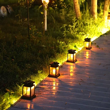 

Solar Lawn Light LED Lantern Waterproof Path Garden Lamp Fairy Lights For Outdoor Patio Yard Christmas Decoration D30