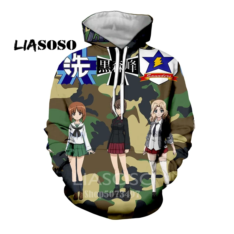 Oh Yes/новые модные толстовки с капюшоном, с длинными рукавами, Harajuku, с 3D принтом, легкие, аниме, для девочек и панзер, с круглым вырезом, для мужчин и женщин, толстовка с капюшоном, топы