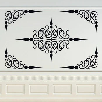 

Decorative Scroll Panel, Ceiling Medallion, Swirl Decal, Corner Decal, Wrought Iron, Vinyl Sticker, Wall Art, Home, A13-050