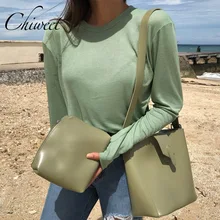 Шикарная роскошная женская сумка через плечо, повседневная сумка-тоут, дизайнерские сумки, брендовые Женские Простые сумки-мессенджеры, большие 2 комплекта, композитная сумка