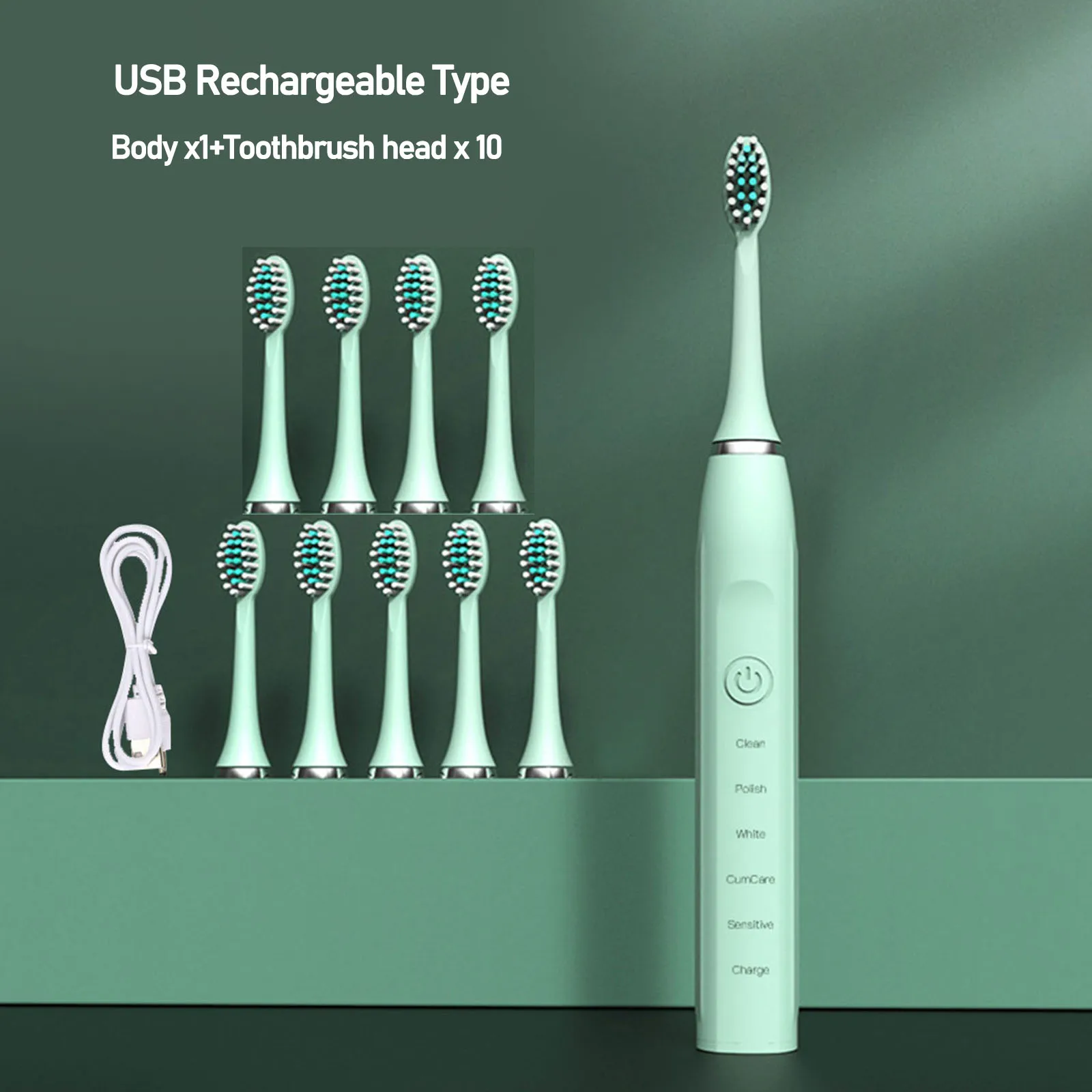 Super Sonic Electric Toothbrush for Adults Kid IPX7 Waterproof