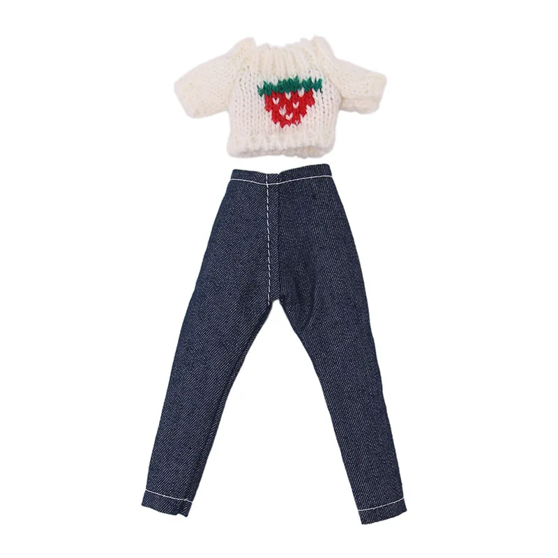 Комплект одежды для куклы = 1 свитер+ 1 джинсы+ 1 Обувь для BJD 30 см 1/6 аксессуары для куклы Blyth поколение подарок на Рождество и день рождения для девочки - Цвет: b122