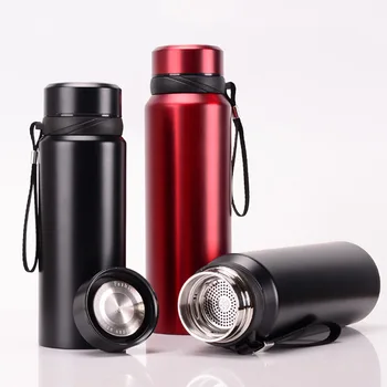 

750ML/1000ML Travel Mug Portable Double-Layer Stainless Steel Car Thermos Coffee Mug Large Capacity Outdoor Sports Bottle