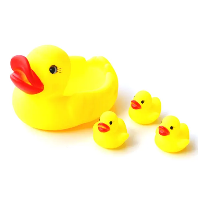 Hot Sale Duck Baby Shower Water toys for baby kids children Birthday Gift toy  Cute Baby Kids Rubber free shipping 4