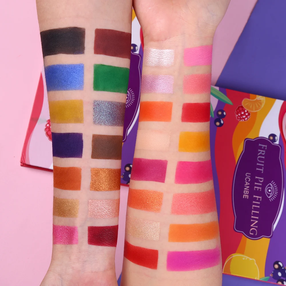 Koop UCANBE 30 Kleuren Fruit Pie Vullen Palet Shimmer Matte Oogschaduw Kit Make Waterdicht Gepigmenteerde Kleurrijke Naakt Ogen Shadow