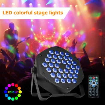 

36W 3 in 1 LED Stage Light Remote Control Effect Par Lights Sound Activated Rotating Disco KTV Ball Party Projection Stage Lamp