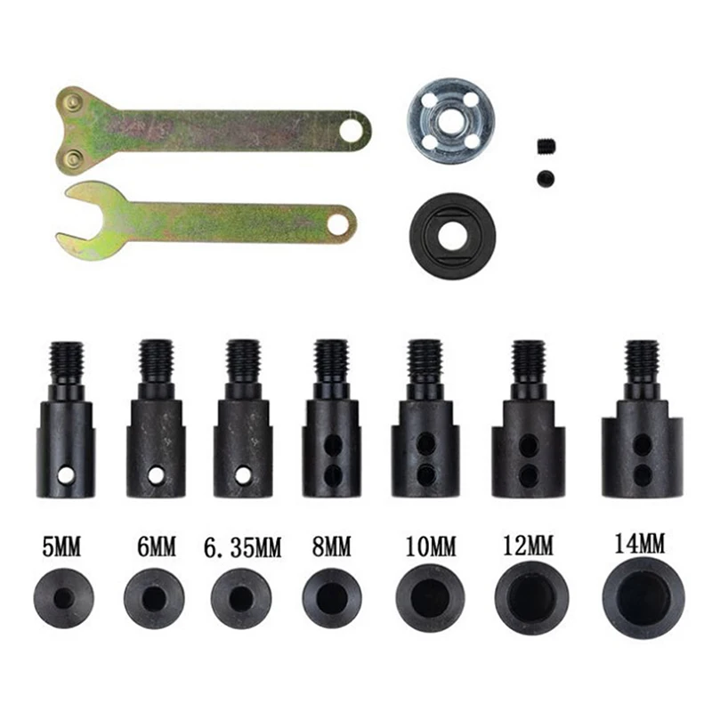 Saw blade adapter M10 5/8/10/12mm drill Spindle chuck Adapter Grinding Polishing Motor Shaft Connecting rod sleeve shaft motor shaft coupler sleeve saw blade coupling chuck adapter saw blade connecting rod 5 14mm to outer m10