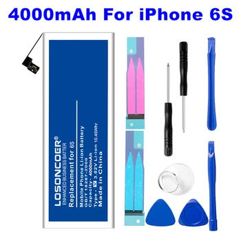 

LOSONCOER 4000mAh 100% Compatible Replacement For IPhone 6S Battery For IPhone 6gs Mobile Phone Battery Free Tools+Stickers