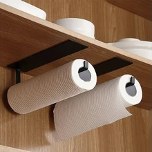 Suporte adesivo de rolo para toalha, cabide de tecido, rack de extensão de unhas, acessórios para armário