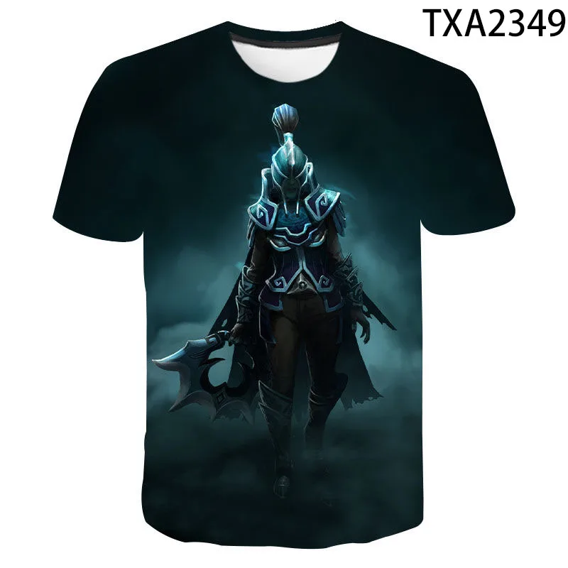 Футболка Dota 2 для мальчиков и девочек модная тенниска с 3D принтом Повседневная
