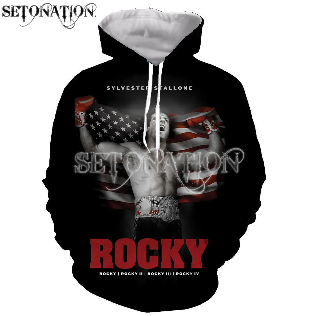 En venta Rocky balboa-Sudadera con cremallera para hombre y mujer, ropa para parte superior masculina, con estampado 3D, nueva llegada KjwnegEkpVg