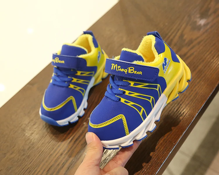 

2019 Winter Kids Shoes Boys Sneakers Breathable Patchwork Hook&Loop Sport Running Children Shoes For Girls Casual Shoes27-371216