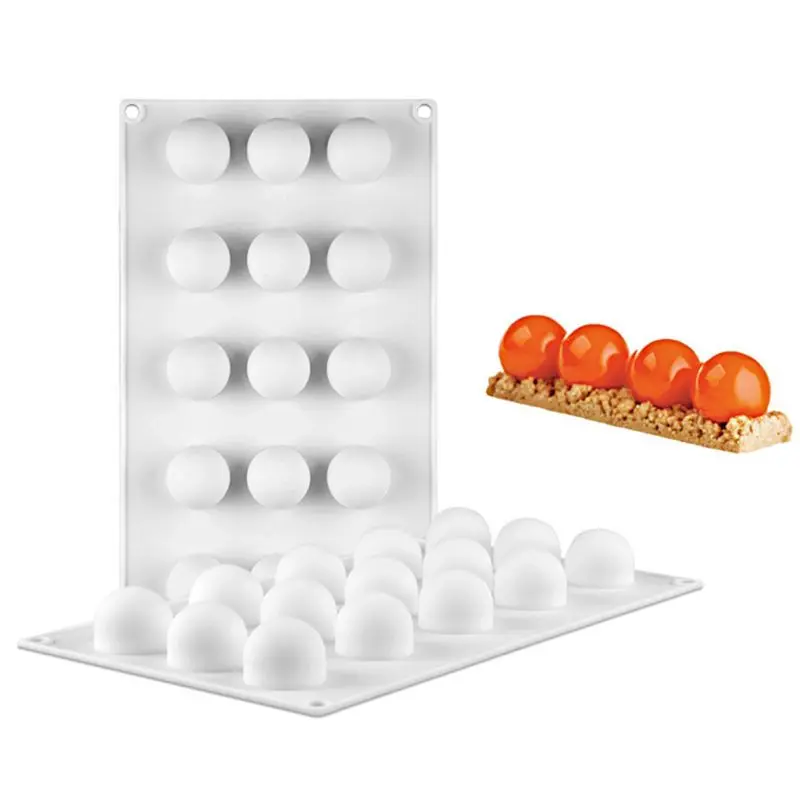 15 полости 3D мини мяч силиконовые формы мусс форма для торта, печенья, желе, шоколада 72XF