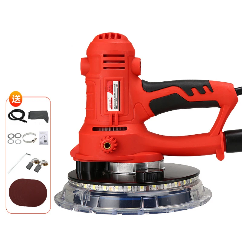 

1250W Wall Polish Machine Hand Held Variable Speed Dry Wall Sand Machine Portable LED Lamp 1000-3500R / MIN Wall Polish Machine