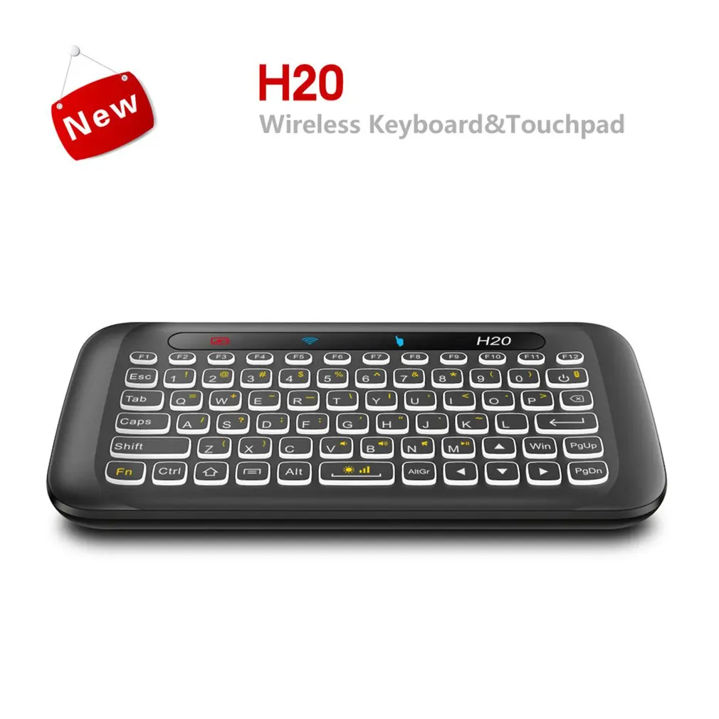 H20 2 4 GHz Беспроводная мини клавиатура с подсветкой Сенсорная панель Air mouse ИК пульт