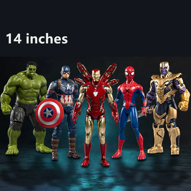 Оригинальная Забавная фигурка супергероев Marvel Мстители шарниры танос Железный