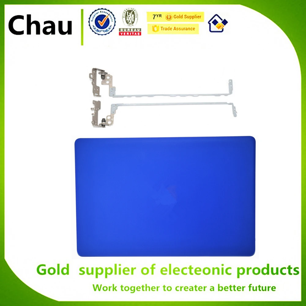 Chau ноутбук для hp 250 G6 255 G6 256 G6 258 G6 TPN-C129 TPN-C130 ЖК-задняя крышка/ЖК передняя рамка/петли крышка - Цвет: Blue A and Hinges