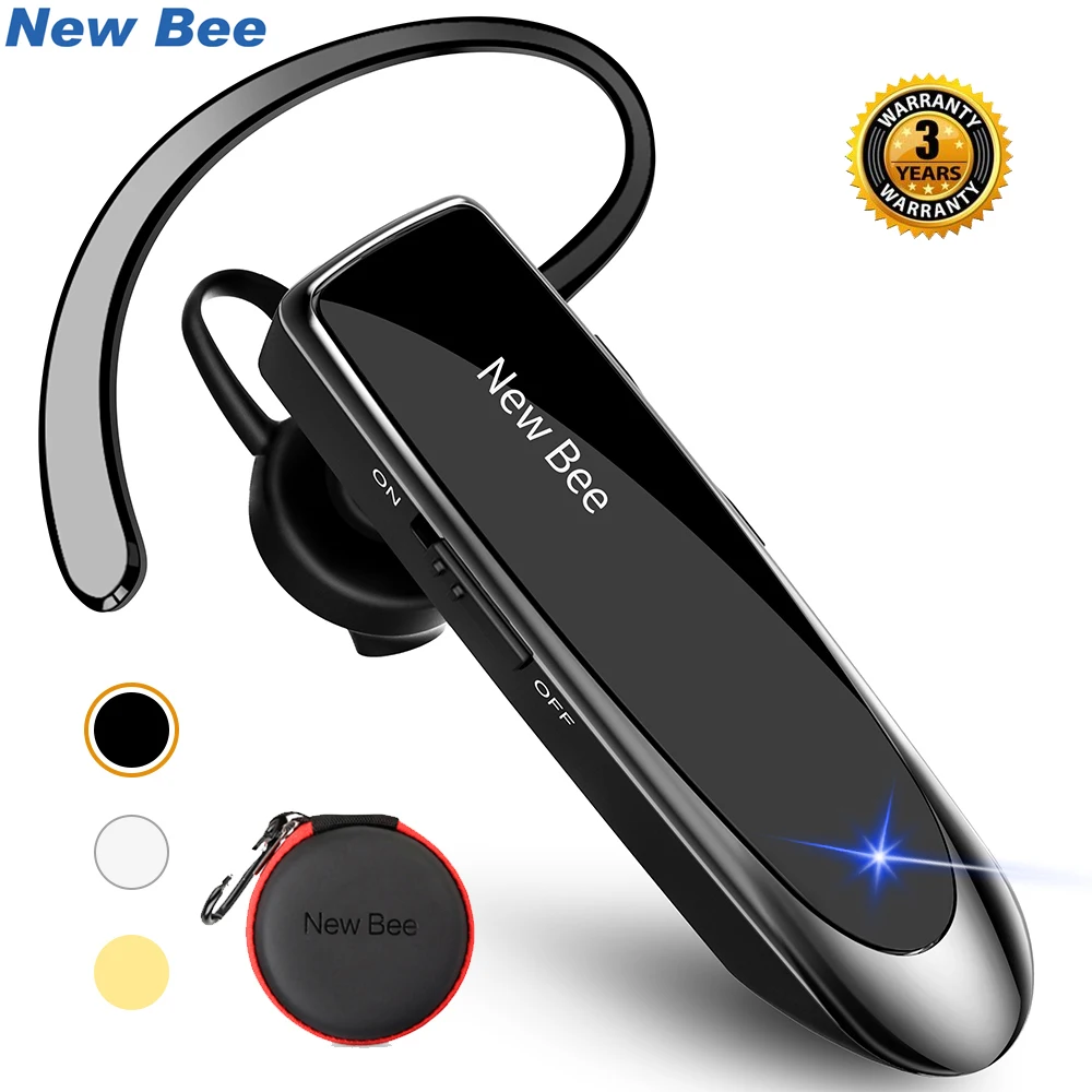

New Bee Bluetooth Headset Bluetooth 5.0 Earpiece Hands-free Headphone Mini Wireless Earphone Earbud Earpiece For iPhone xiaomi