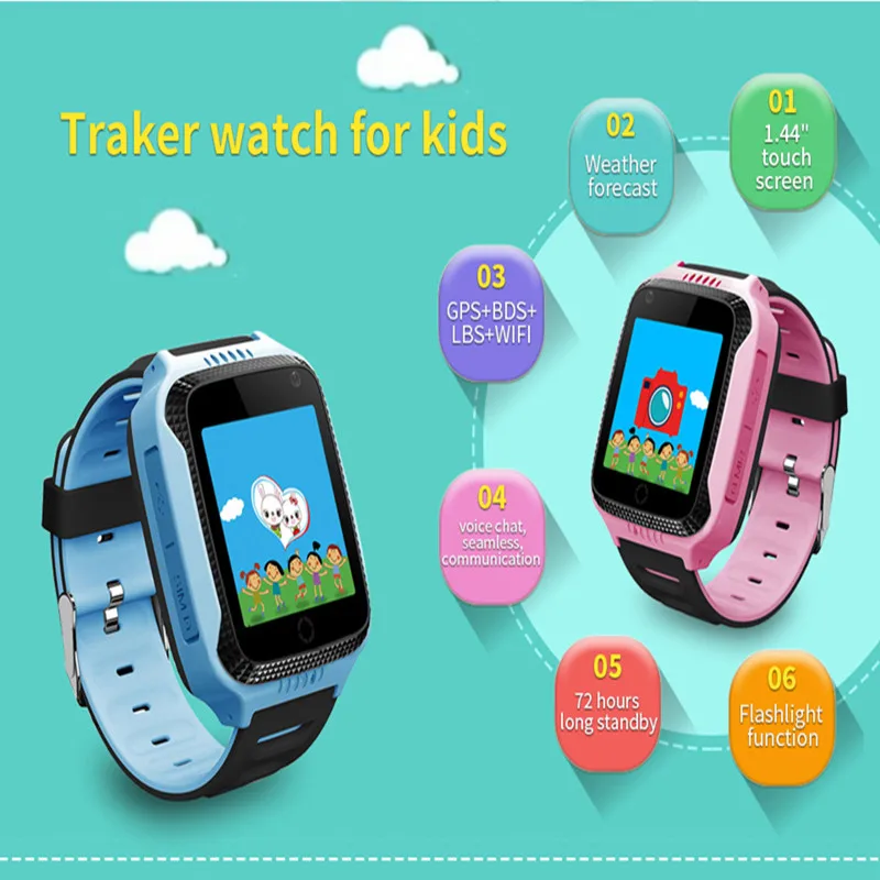 GPS Tracker Kids Watch Smart GPS Phone Watches Camera Flashlight SOS Call Location Clock Children Watches Q528 2G Data SIM Card 2