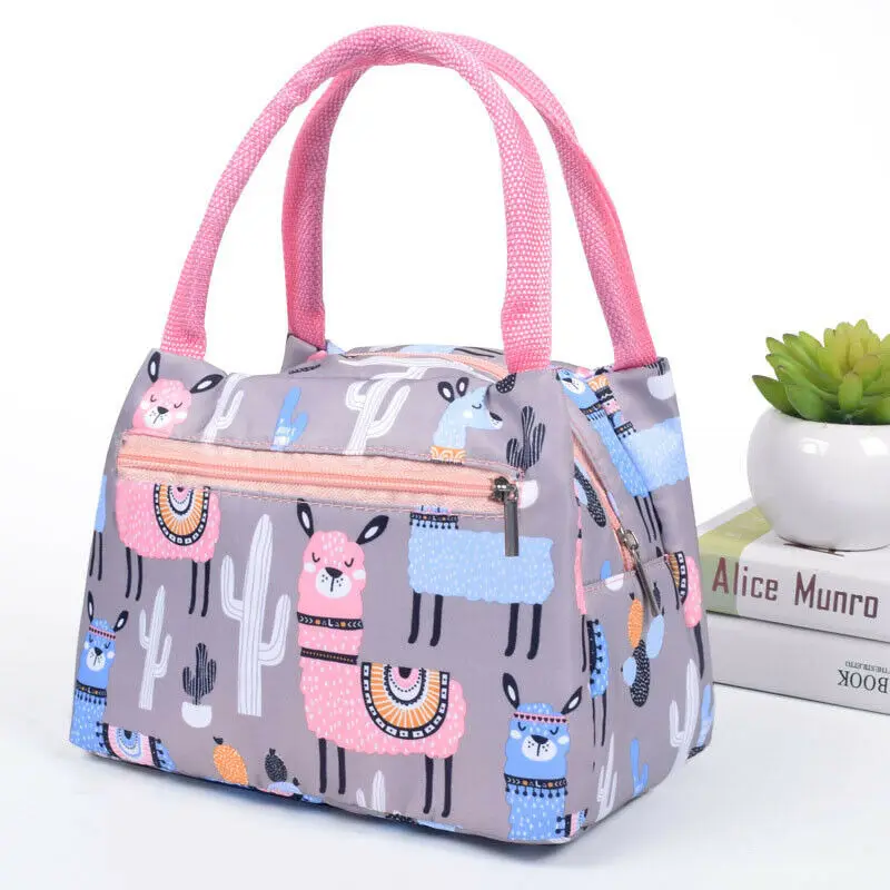 Family Portable Printed Lunch Bags Picnic Insulated Bags School Lunchbox Multicoloured Color Autumn New Storage Lunch Bag - Цвет: 1