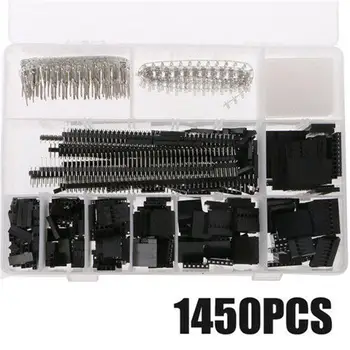 

1450 Pcs Dupont Cable Jumper Connector Shell Kit Male Crimping Pin + Female Terminal Spacing Pin Connector With Box