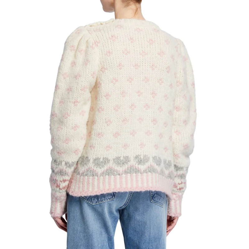 KIYUMI, Boho, женская рубашка, свитер, Rosie, пуловер в молочных облаках, вязаный розовый свитер, Sweetee, женская зимняя одежда
