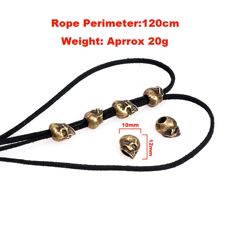 Small Skull Metal Hair Braid Dreadlock Beads Cuffs Tube Rings for Hair Styling 6PCS