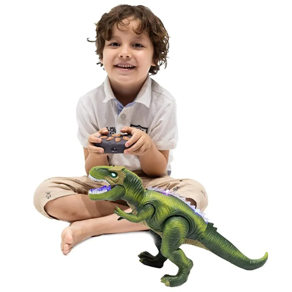 Modelo de dinosaurio eléctrico con Control remoto por infrarrojos para niños, juguete inteligente de dinosaurio que camina, juguete eléctrico, regalo para niños