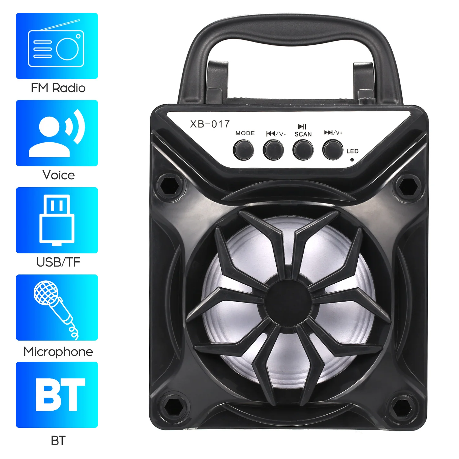 Bluetooth Portable Speaker Outdoor Speaker Support TF Card Square Dance Audio Soundbar for Home Theater