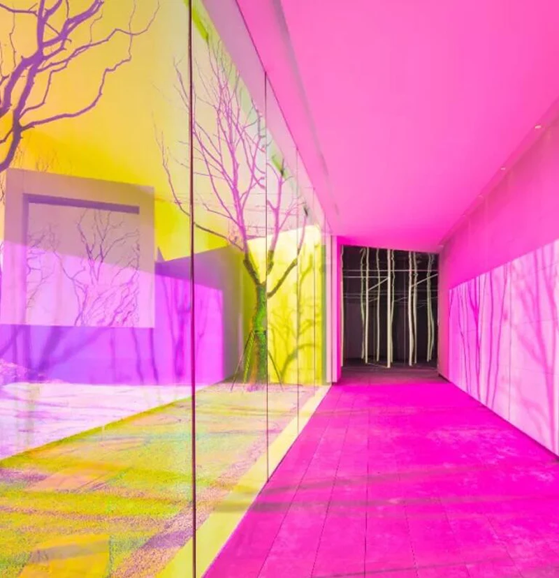 50cm Width Rainbow Window Film Reflective Decorative Color Changing Iridescent Glass Tint Rainbow Effect Sticker UV Protection