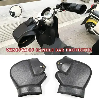 

Motorcycle Handlebar Gloves Thermal Leather Handle Gloves Windproof Waterproof Warm Motorbike Handle Bar Hand Cover Muffs
