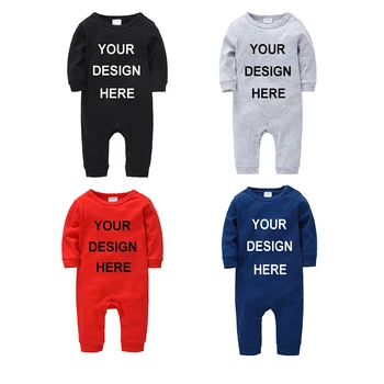 

0-24M Custom Infant Baby Bodysuit Personalized Newborn Baby Unisex Jumpsuit Onesie Letters Photos Printed Toddler Roupas Bebe De