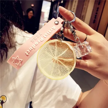 

Lce Cube Resin Charms Jewelry Accessory Summer Creative Ice Floating Keychain DIY Making children's toys Key Ring Wholesale