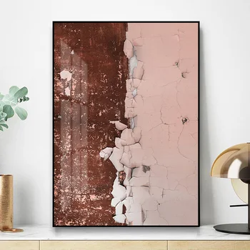 

Modern Abstract Rusty Pink Prints Canvas Printings Paintings Wall Art Poster Pictures for Living Room Home Decoration No Frame