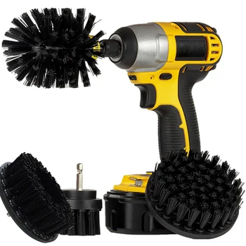 

4Pcs Power Scrubber Brush Set Drill Scrubber Cleaning Brush for Car Furniture Carpet Drill Brush Scrub Pads
