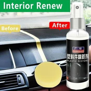 

100ml Plastic Parts Retreading Instrument Panel Agent Automotive Interior Plastic Part Retreading Coating Spray Maintenance #LR1